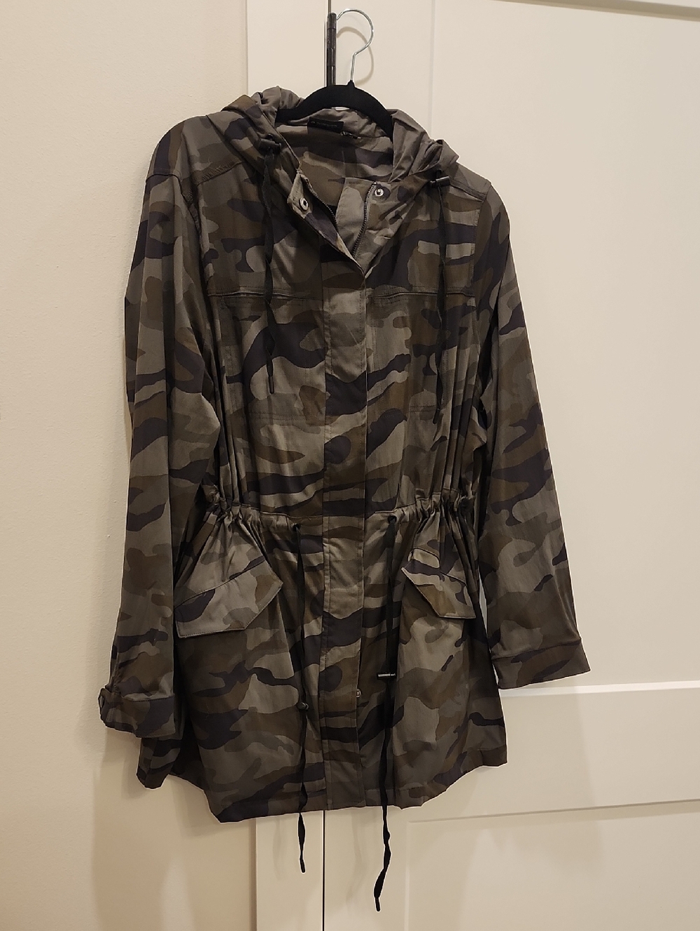 torrid Olive Camo Hooded Utility Jacket